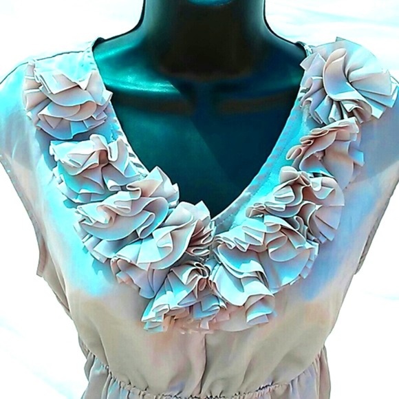 Elle Tops - Vintage Elle 3D flower blouse